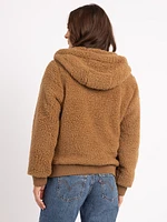 carley full zip sherpa hoodie