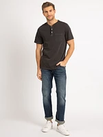 murray washed henley t with pocket