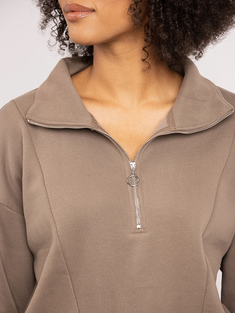 tatum 1/4 zip mock neck sweatshirt