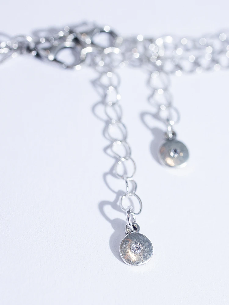 rose coin double layer necklace