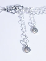 rose coin double layer necklace