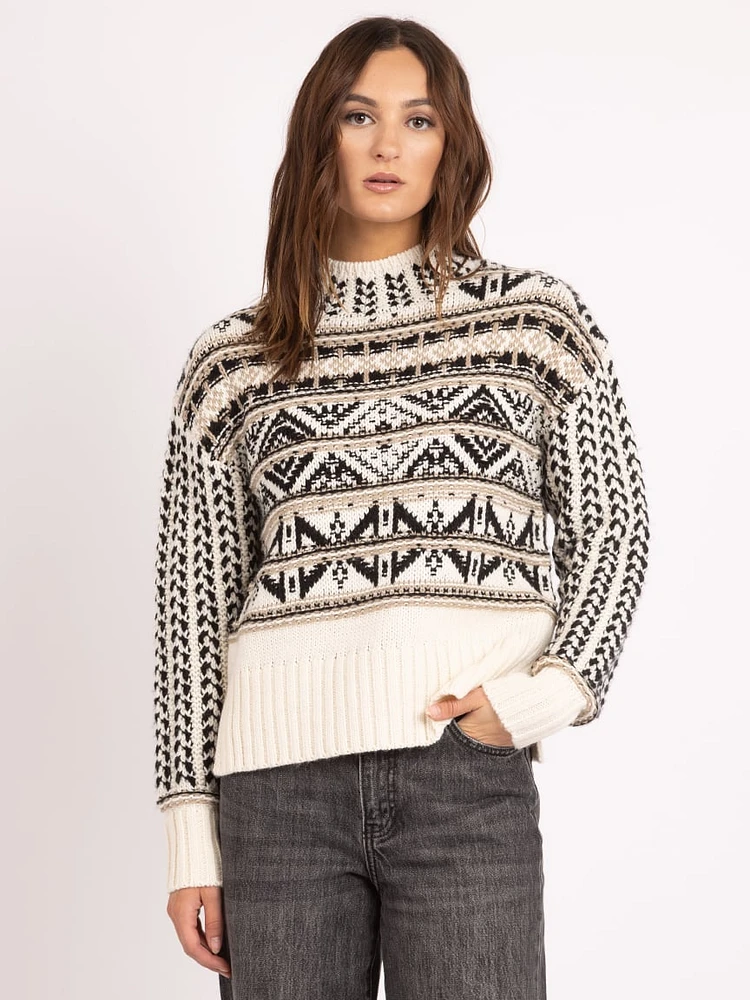 chan mock neck sweater