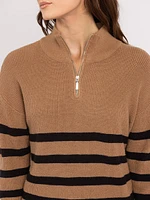 mauren 1/4 zip mock neck sweater