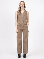 mattie twill vest hazelwood