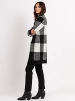 idealla plaid open cardigan