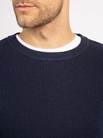 austin waffle stitch crewneck