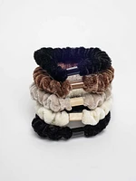 5 pack velvet hair ties