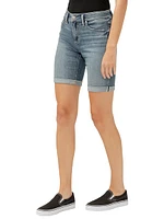Elyse Mid Rise Luxe Stretch Bermuda Shorts