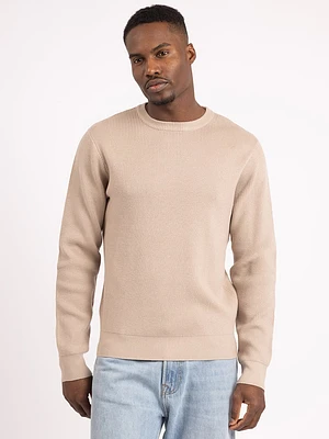 austin waffle stitch crewneck