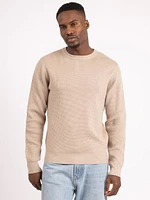 austin waffle stitch crewneck