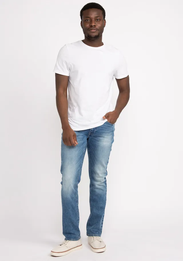 black wash slim bootcut jean