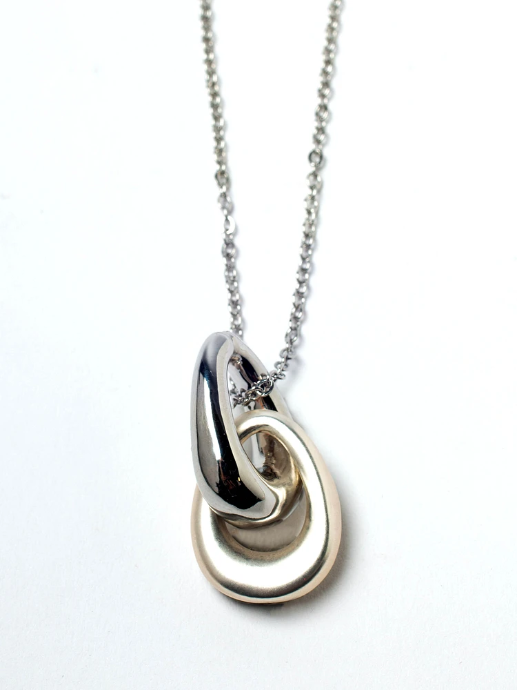 long double loop pendant necklace