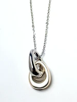 long double loop pendant necklace