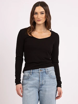 anika sweetheart neck top