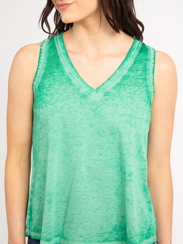 kalinda vneck burn out tank top