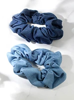 denim scrunchies