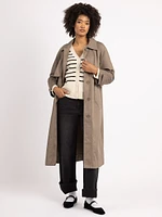 v neck stripe button front cardigan