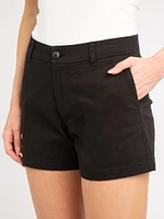 high rise chino midi short