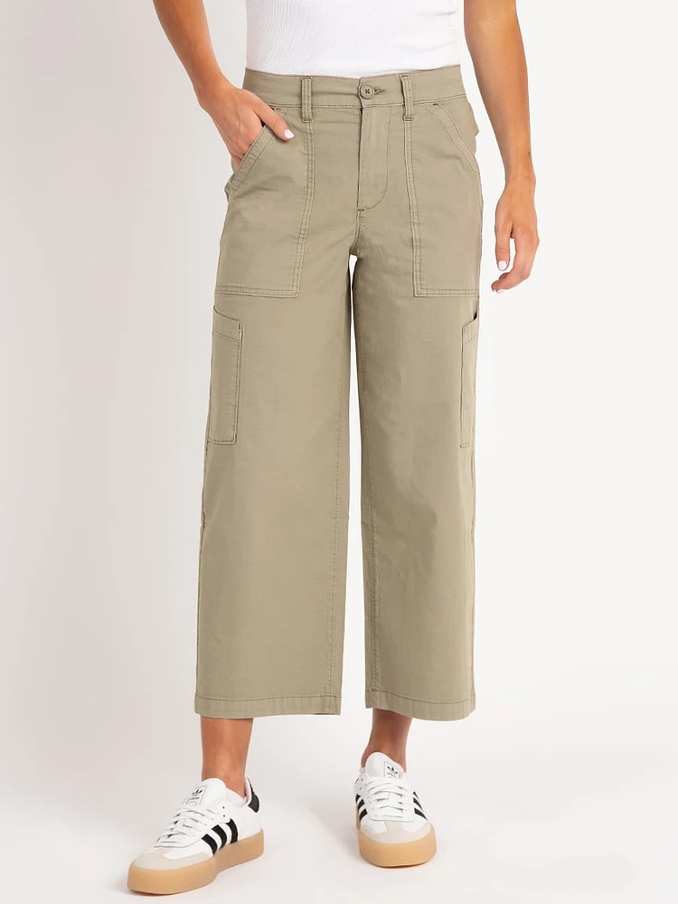 buffy high rise utility crop olive