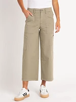 buffy high rise utility crop olive