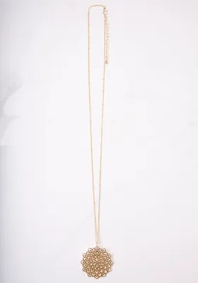 necklace with lotus flower