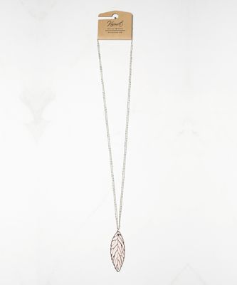 double leaf pendant necklace