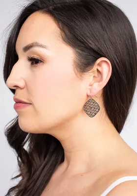 geo pattern earrings