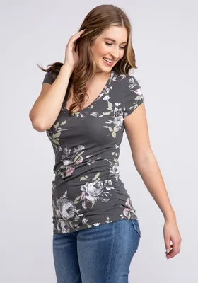 jenny grey print tee
