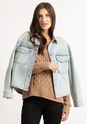 drea denim shacket