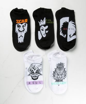 villains 5 pack ankle socks