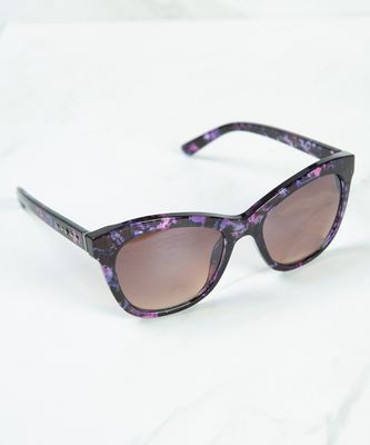 purple crystal frame sunglasses