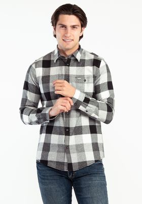 brushed plaid flannel shirt