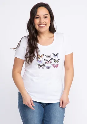 butterfly graphic t-shirt