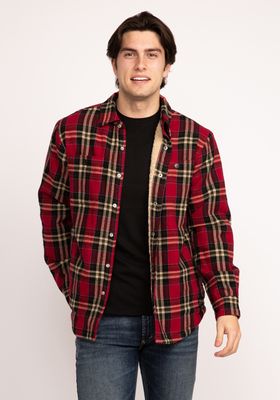 plaid jacket with sherpa lining