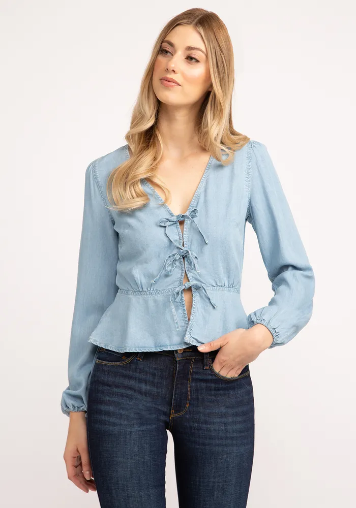 liza tie front blouse
