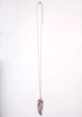 necklace with feather pendant