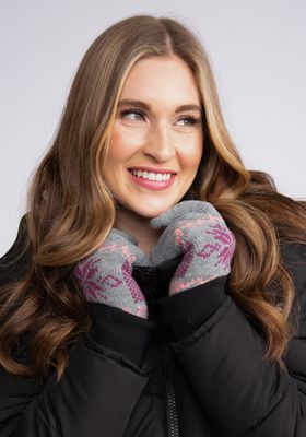 fleece lined jacquard glove