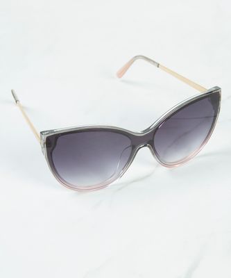 grey/pink ombre cateye sunglasses