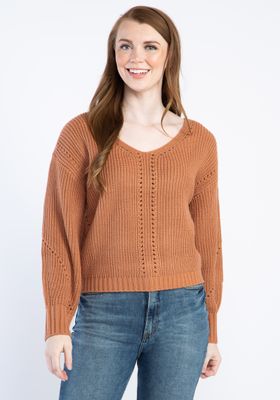 pointelle sweater popover