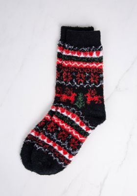 women's reindeer crew sock