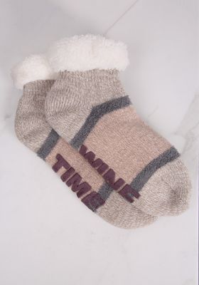 plaid short slipper sock