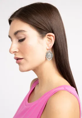 oval filigree earrings