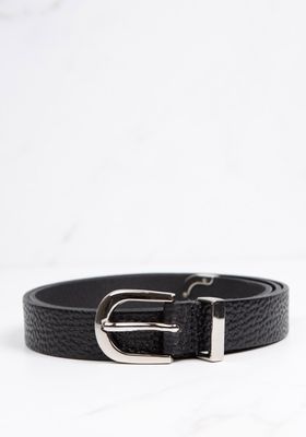 women's leather belt textured italian