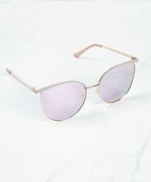 pink metal cateye sunglasses