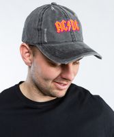 acdc embroidered distressed baseball cap