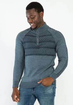 andrew 1/4 zip long sleeve sweater