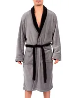 Robe de chambre Wanted grise avec col noir