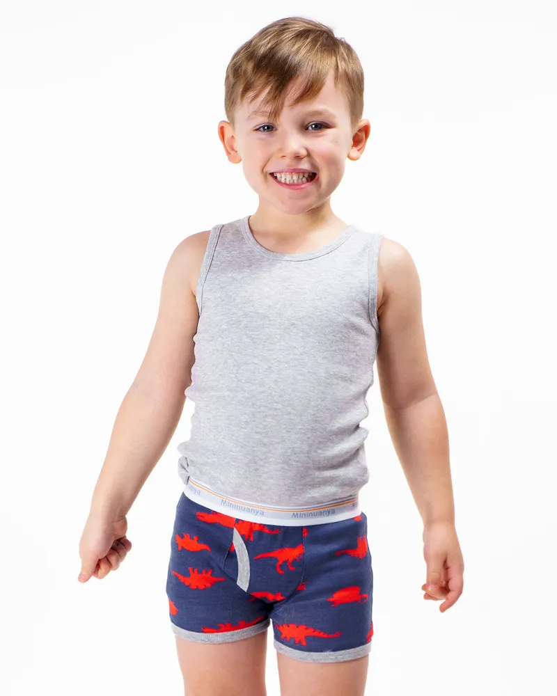 Boxer Mininuanya Kids Dinosaures rouges