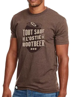 T-shirt Phoque Apparel brun espresso «Tout sauf de l'ostie rootbeer»