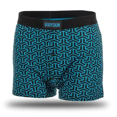 Boxer Bodyskin Lucky lousse géo turquoise